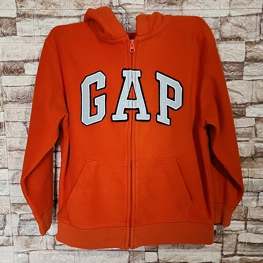 Gap Kids Orange Full Zip Hoodie Sweatshirt Jacket